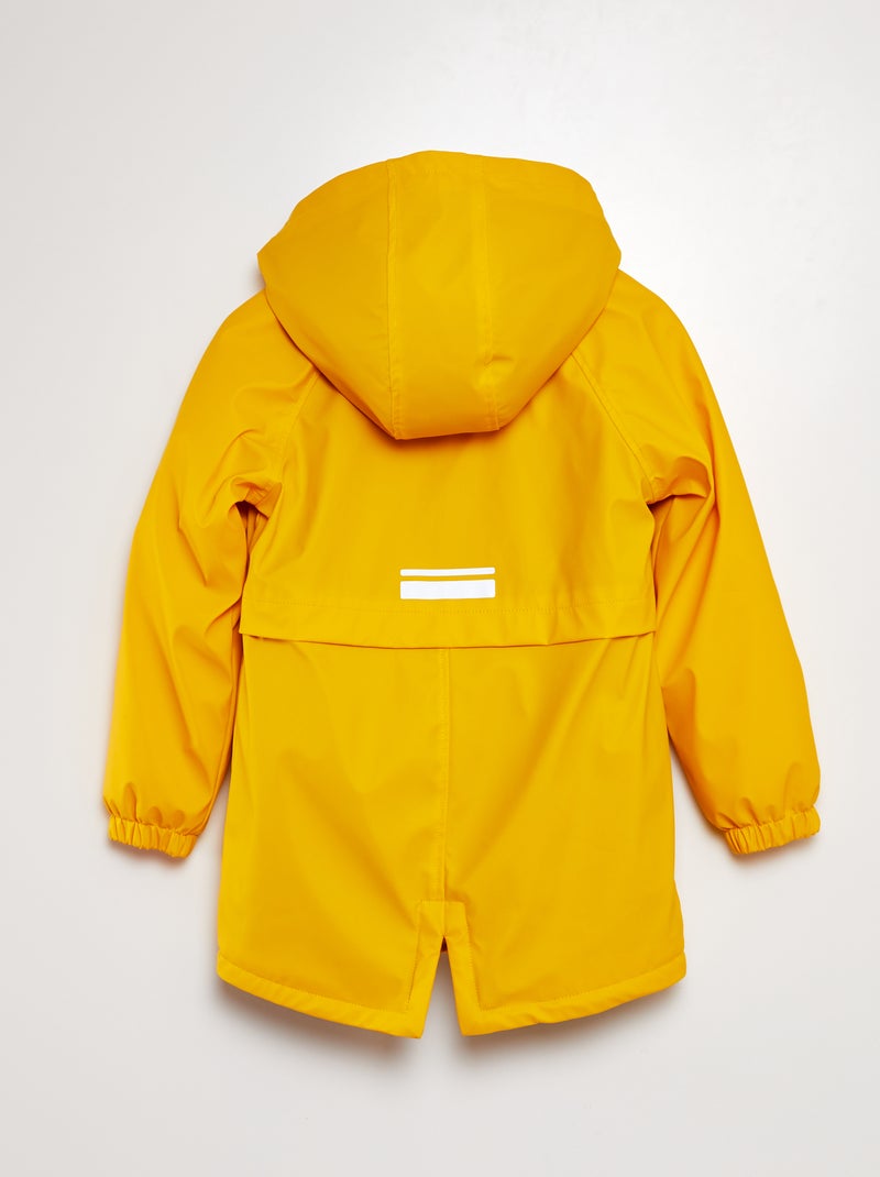 Parka midi con interno effetto montone GIALLO - Kiabi