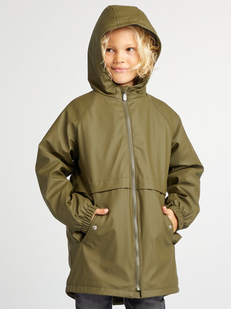 Parka midi con interno effetto montone KAKI - Kiabi