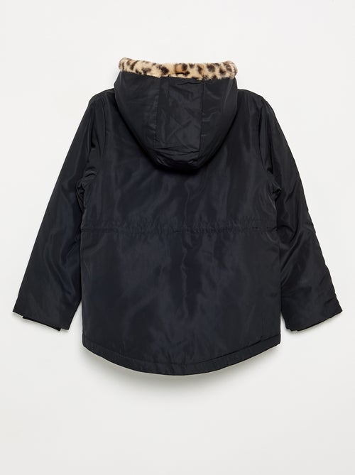 Parka morbida con cappuccio in pelliccia sintetica - Kiabi Parka morbida con cappuccio in pelliccia sintetica - Kiabi