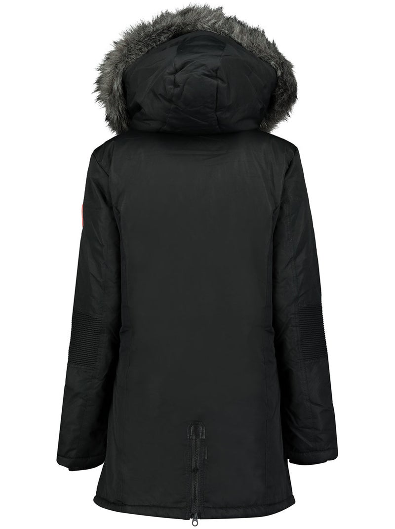 Parka pesante con cappuccio in pelliccia sintetica camilly – canadian peak Nero - Kiabi