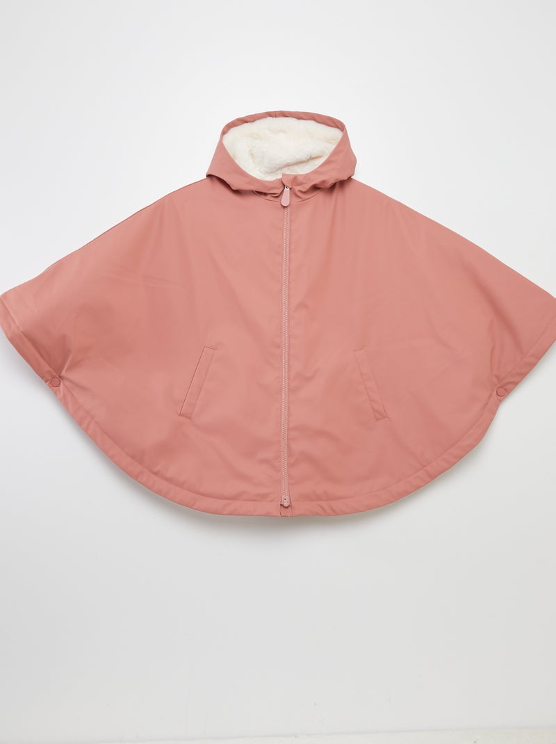 Parka poncho in pelliccia sintetica - collezione facile da indossare ROSA - Kiabi