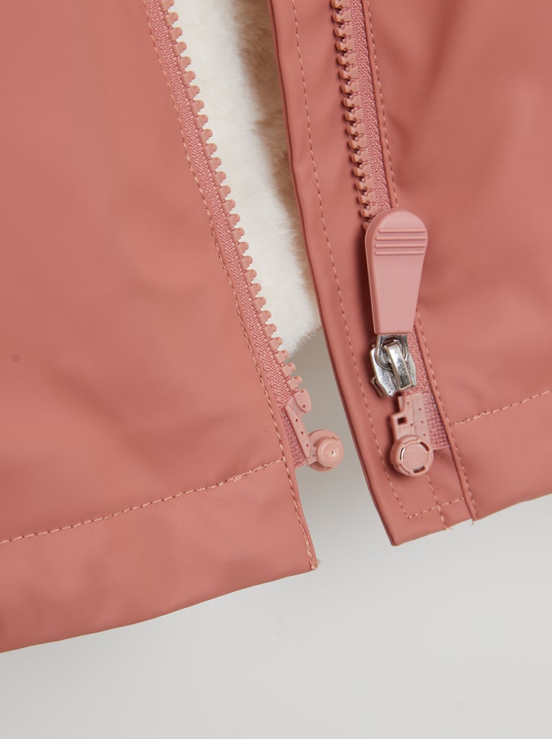 Parka poncho in pelliccia sintetica - collezione facile da indossare ROSA - Kiabi