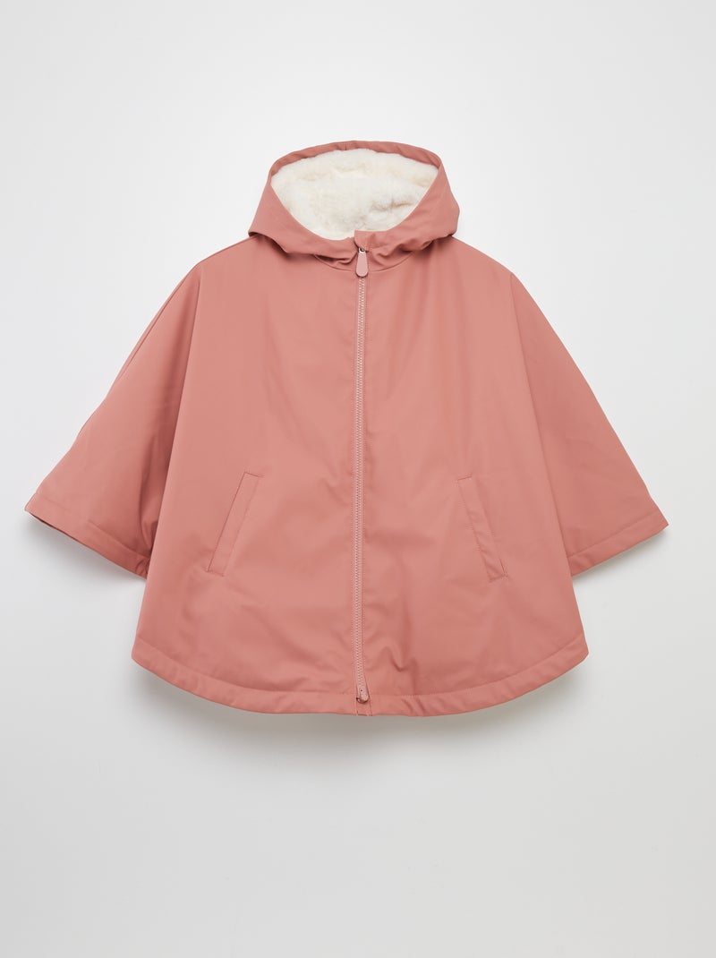 Parka poncho in pelliccia sintetica - collezione facile da indossare ROSA - Kiabi