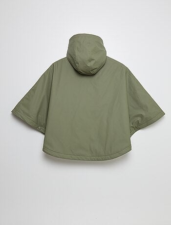 Parka poncho in pelliccia sintetica - collezione facile da indossare