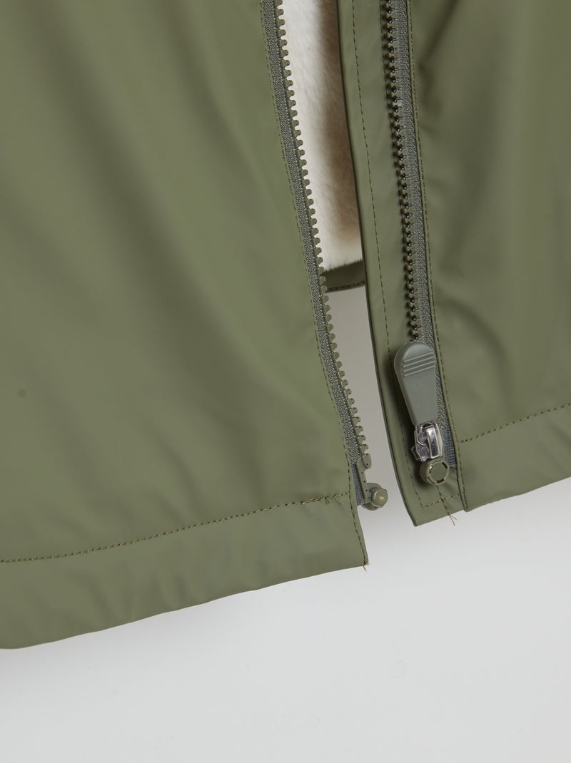 Parka poncho in pelliccia sintetica - collezione facile da indossare VERDE - Kiabi
