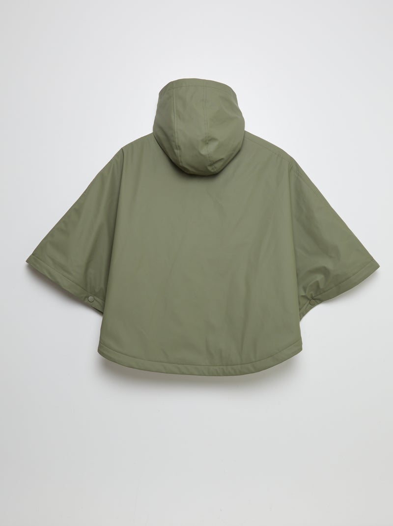Parka poncho in pelliccia sintetica - collezione facile da indossare VERDE - Kiabi