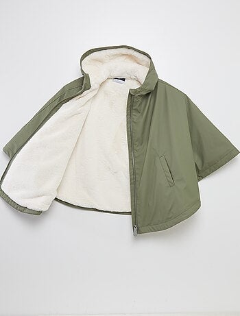 Parka poncho in pelliccia sintetica - So Easy