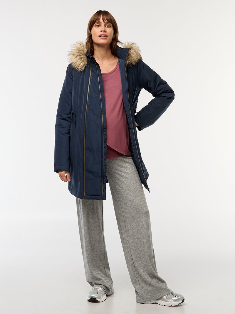 Parka premaman con dettaglio per il trasporto del bebè Blu - Kiabi