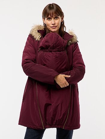 Parka premaman con dettaglio per il trasporto del bebè