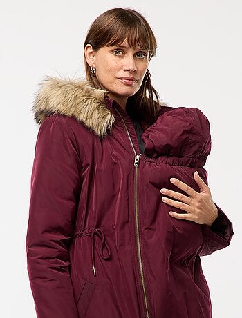 Parka premaman con dettaglio per il trasporto del bebè