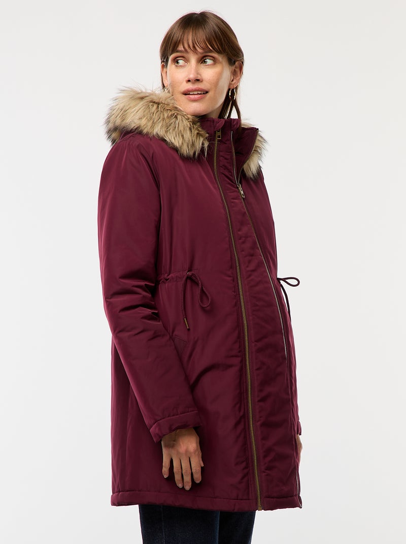 Parka premaman con dettaglio per il trasporto del bebè Rosso - Kiabi