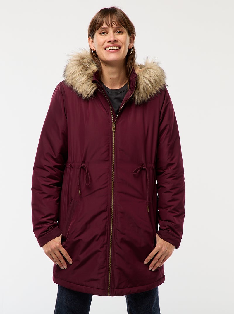 Parka premaman con dettaglio per il trasporto del bebè Rosso - Kiabi