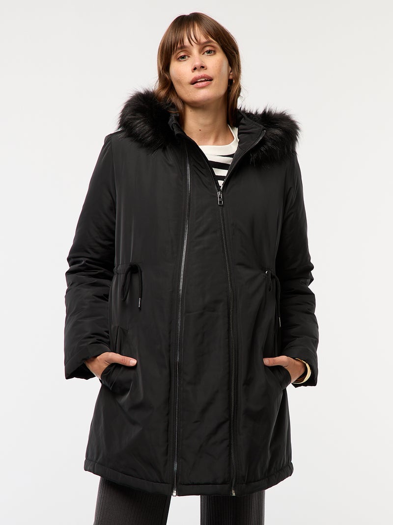 Parka premaman con dettaglio per portare il bambino Nero - Kiabi