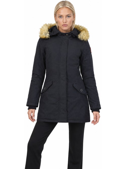 Parka sagomato con cappuccio in pelliccia sintetica dinastipeak – canadian peak - Kiabi