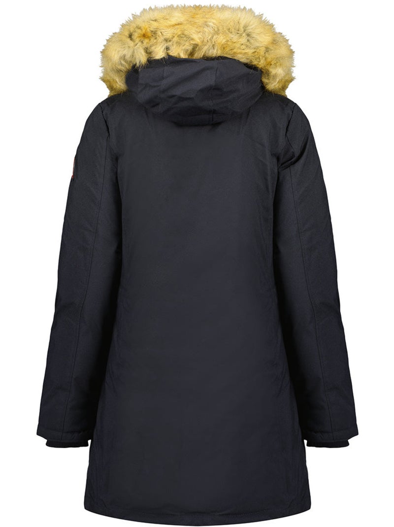 Parka sagomato con cappuccio in pelliccia sintetica dinastipeak – canadian peak Blu marino - Kiabi