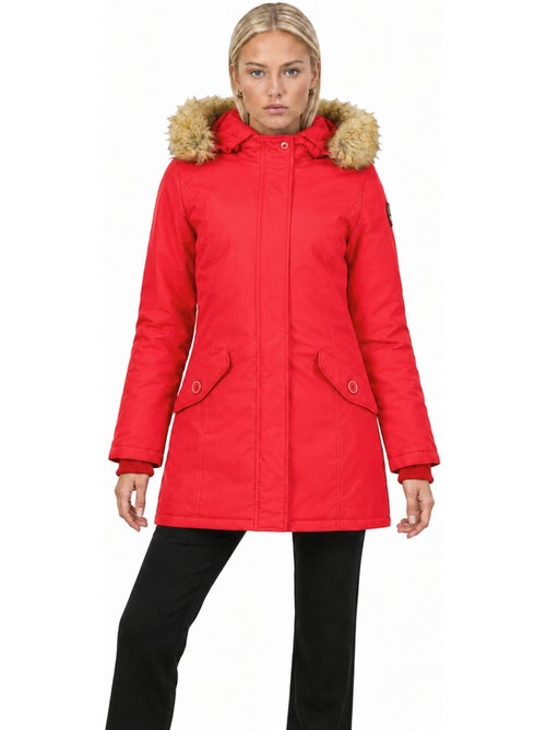 Parka sagomato con cappuccio in pelliccia sintetica dinastipeak – canadian peak - Kiabi