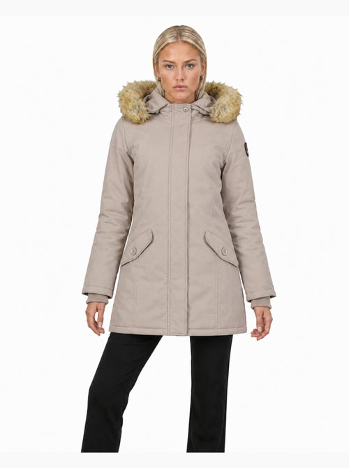 Parka sagomato con cappuccio in pelliccia sintetica dinastipeak – canadian peak - Kiabi