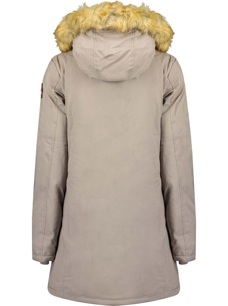 Parka sagomato con cappuccio in pelliccia sintetica dinastipeak – canadian peak Tortora - Kiabi