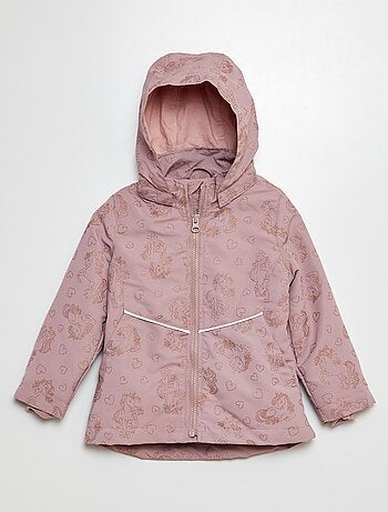 Parka stampato et con paillettes 'unicorno'