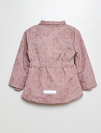 Parka stampato et con paillettes 'unicorno'