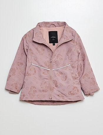 Parka stampato et con paillettes 'unicorno'