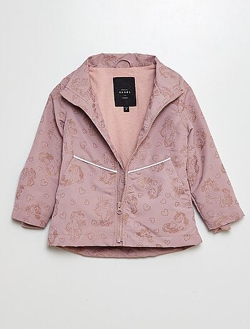 Parka stampato et con paillettes 'unicorno'