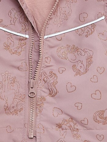 Parka stampato et con paillettes 'unicorno'