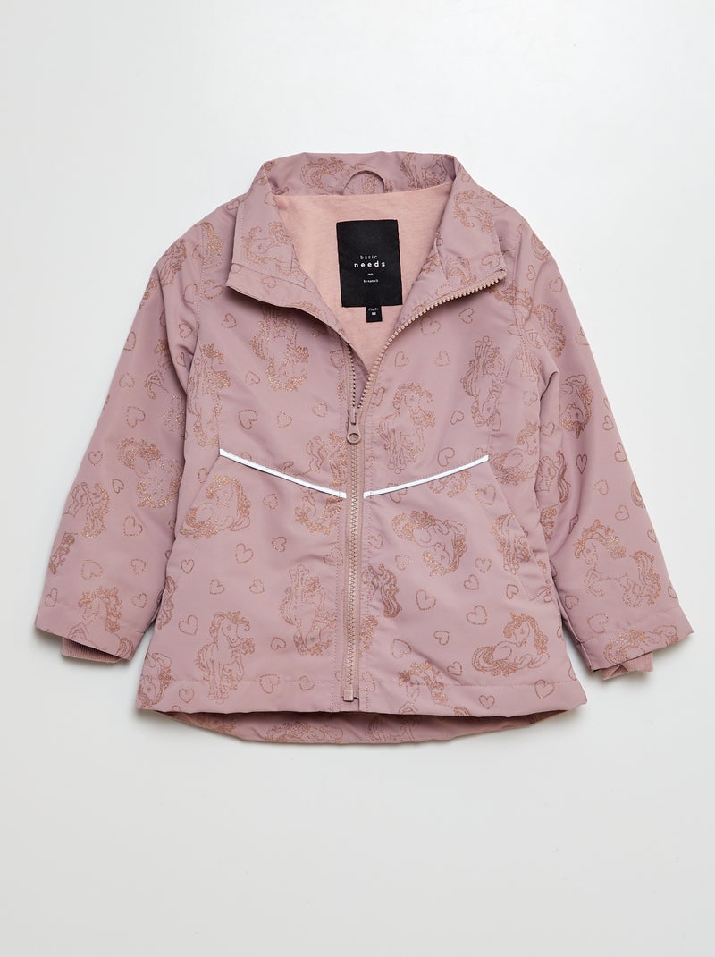 Parka stampato et con paillettes 'unicorno' ROSA - Kiabi