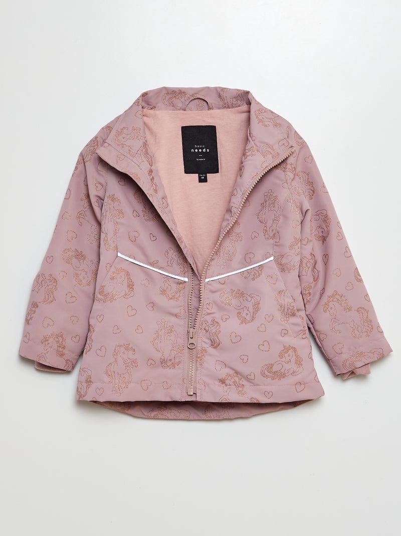 Parka stampato et con paillettes 'unicorno' ROSA - Kiabi