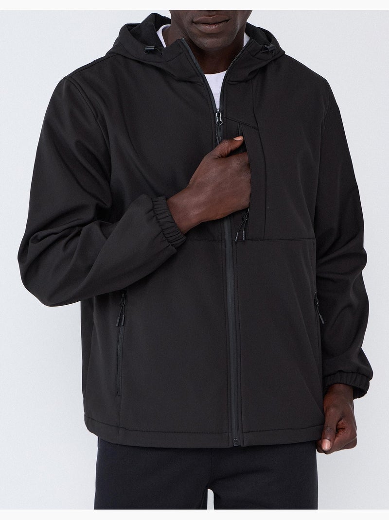 Parka tecnico con cappuccio, mo fashion Nero - Kiabi