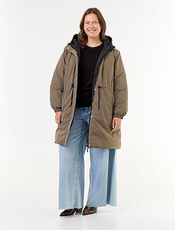 Parka tinta unita con cappuccio