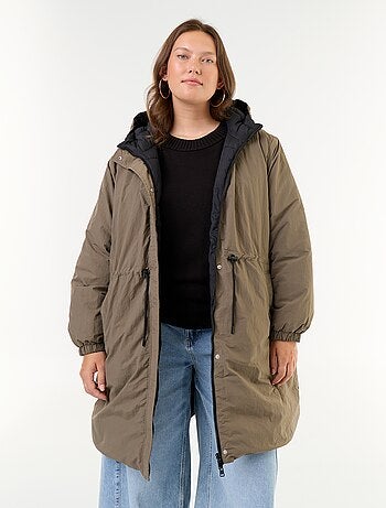 Parka tinta unita con cappuccio