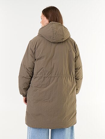 Parka tinta unita con cappuccio