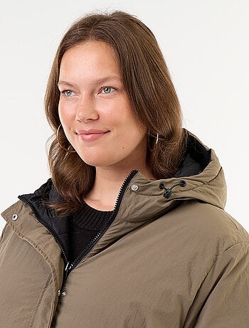 Parka tinta unita con cappuccio