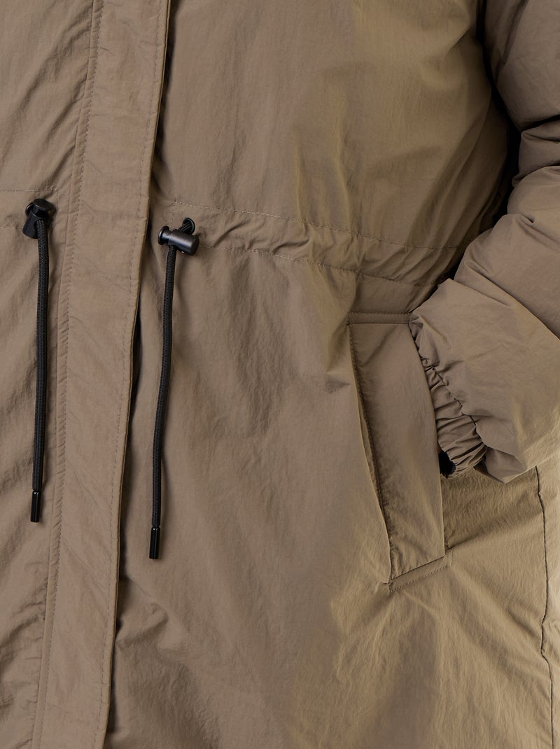 Parka tinta unita con cappuccio Verde - Kiabi