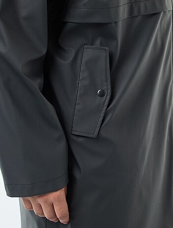 Parka tinta unita lunga e idrorepellente con cappuccio