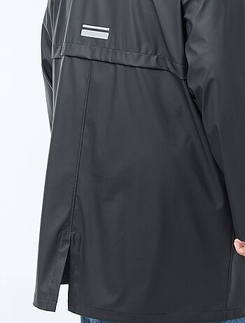 Parka tinta unita lunga e idrorepellente con cappuccio