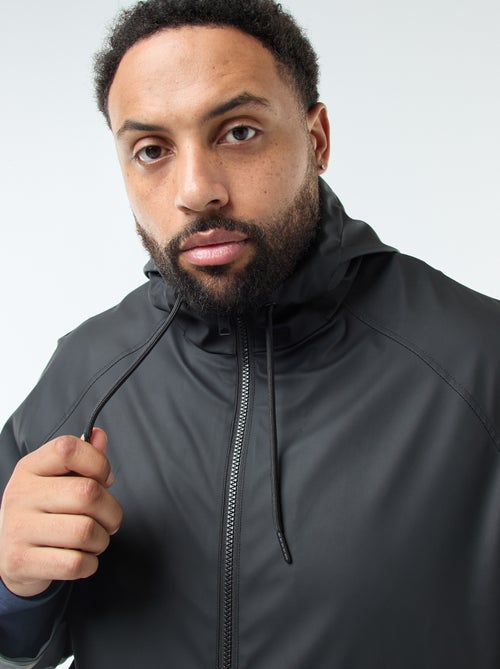 Parka tinta unita lungo e idrorepellente con cappuccio - Kiabi