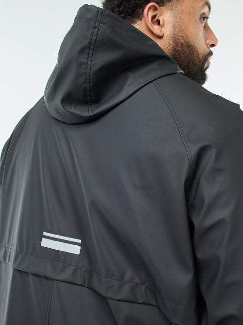 Parka tinta unita lungo e idrorepellente con cappuccio - Kiabi