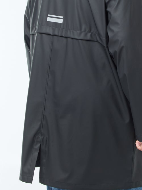 Parka tinta unita lungo e idrorepellente con cappuccio - Kiabi