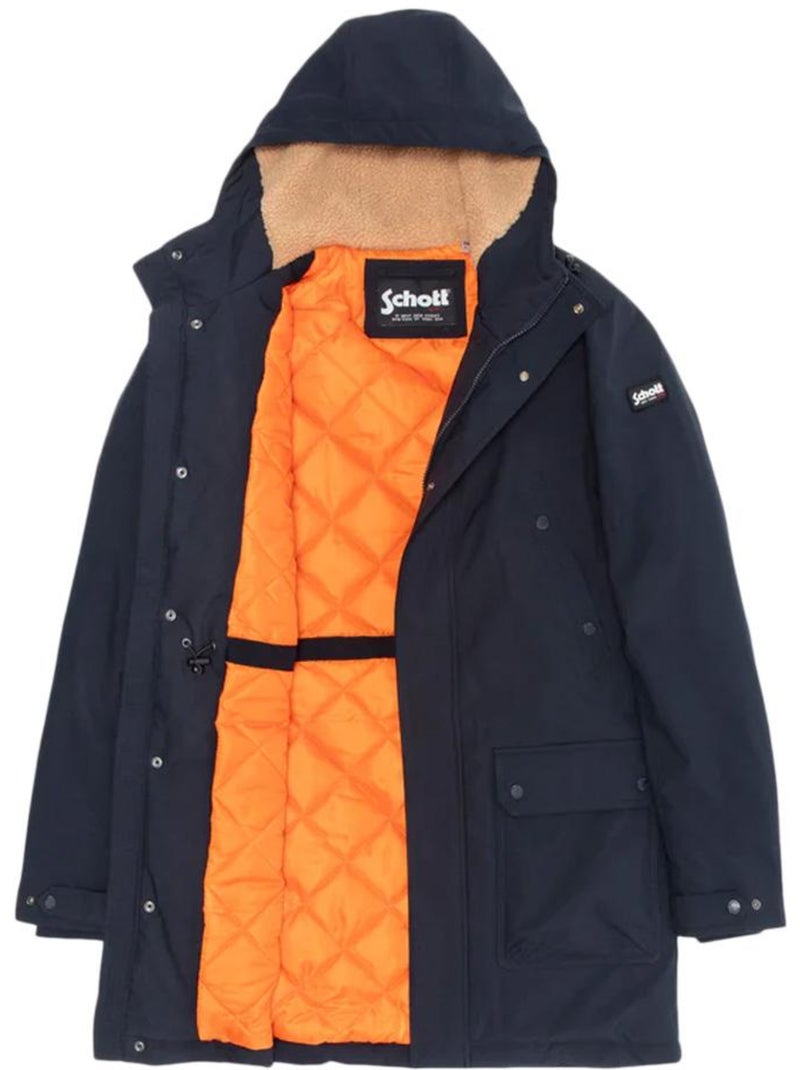 Parka Uomo Schott con Fodera Sherpa Blu marino - Kiabi