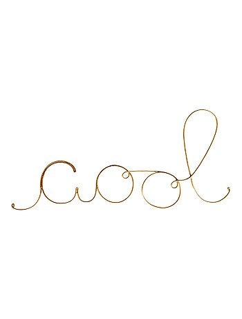 Parola d'ordine filo d'ottone dorato "COOL