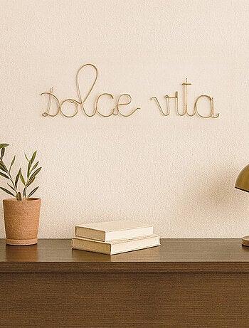 Parola in filo d'ottone "DOLCE VITA