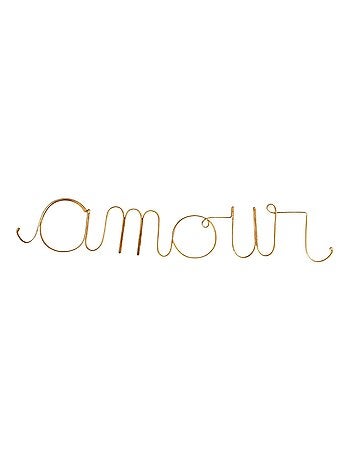 Parola in filo d'ottone dorato "AMOUR