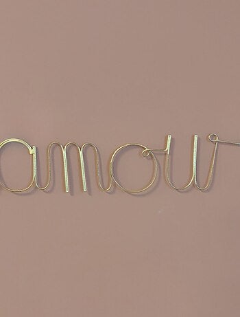 Parola in filo d'ottone dorato "AMOUR