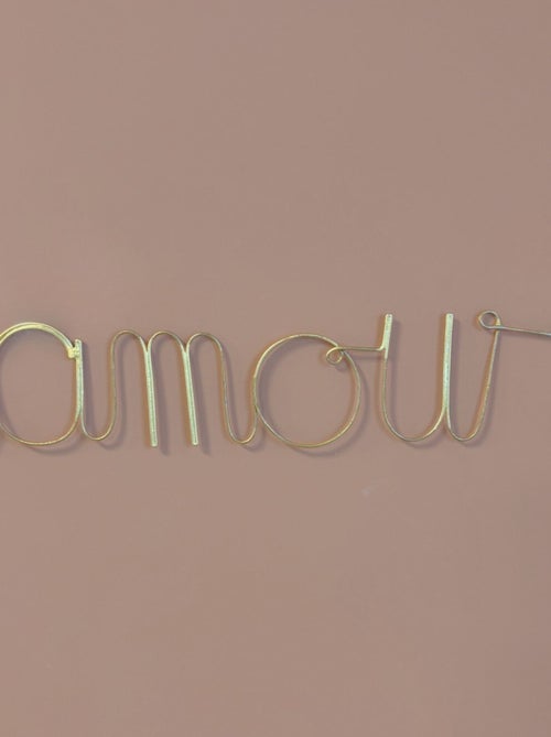 Parola in filo d'ottone dorato "AMOUR - Kiabi