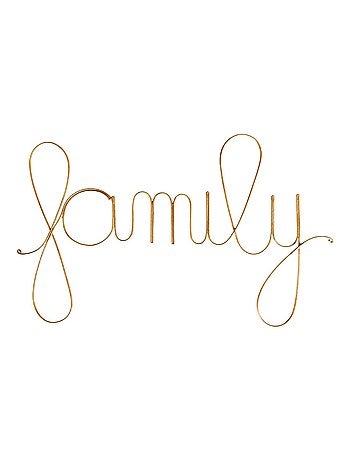 Parola in filo d'ottone dorato "FAMIGLIA