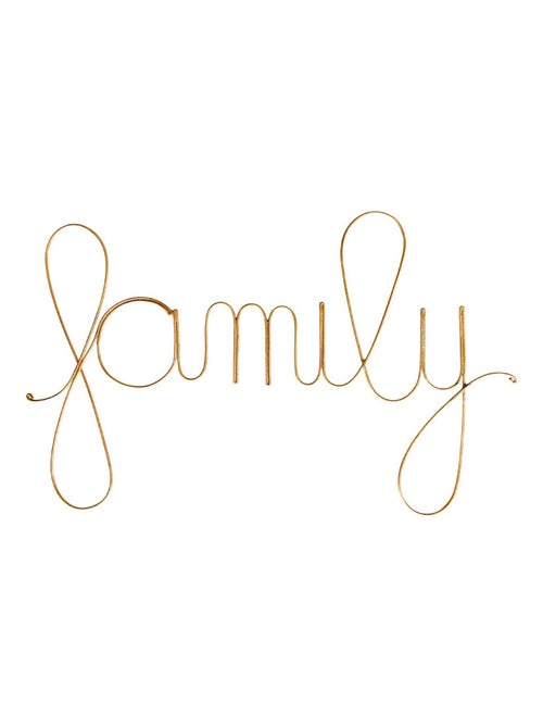 Parola in filo d'ottone dorato "FAMIGLIA - Kiabi