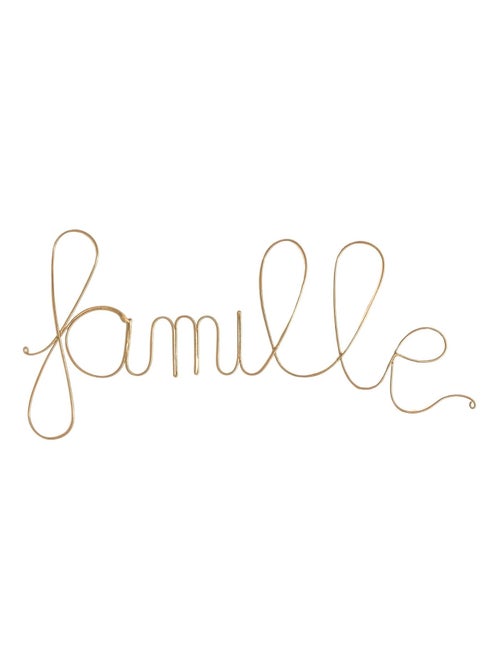 Parola in filo d'ottone dorato "FAMIGLIA - Kiabi