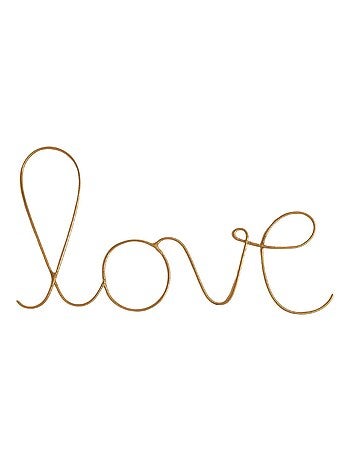 Parola in filo d'ottone dorato "LOVE